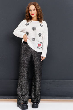 Брюки AVE RARA 4156 черно-серебристый