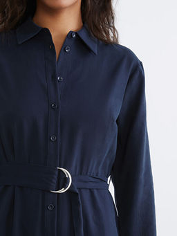 Beli Kemerli G?mlek Elbise