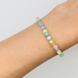 Браслет детский из Селенита тон. 16 см