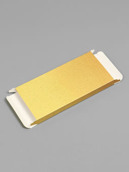 Цена за 5 шт. Подарочная коробка под плитку шоколада, с окном, золотая, 17×8×1.4 см