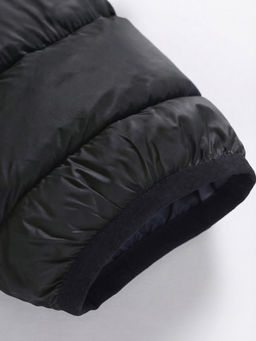 Куртка мужская гибридная стёганая с капюшоном с графеновой подкладкой черного цвета 9621_1Ch