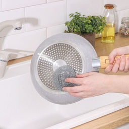 Цена за 10 шт. Губка для посуды Доляна, металлическая, 9×9×2 см