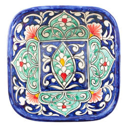 Салатница Риштанская Керамика «Цветы», 14×4.5 см, МИКС