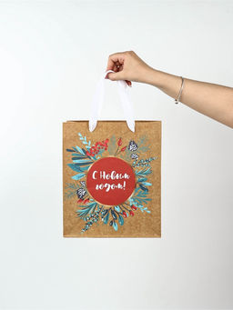 Набор пакетов крафтовых «Новогоднее поздравление»