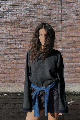 OVERSIZED LONG SLEEVE T-SHIRT - Zara фото 2
