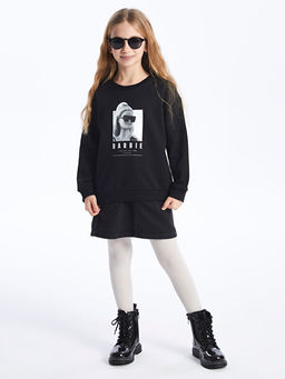 Bisiklet Yaka Barbie Bask?l? Uzun Kollu K?z ?ocuk Sweatshirt - Waikiki фото 2