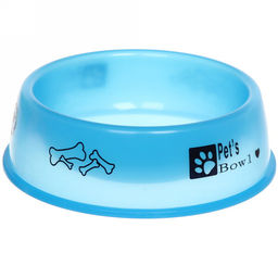 Цена за 3 шт. Миска пластиковая "Мр. Декстер", цвет голубой, 18*5,5см /450мл