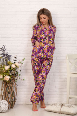 Пижама ночная женская,модель 417,фланель (Камилла, вид 3) - Ивановотекстиль фото 4