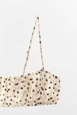 TOP CROP ESTAMPADO LUNARES / Crudo - Zara фото 5