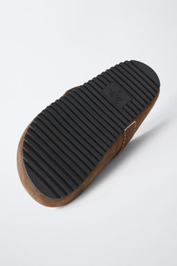 ZUECO PIEL PESPUNTES / Verde Caqui - Zara фото 7