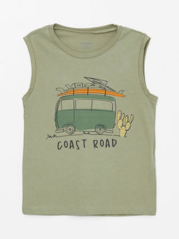 Bisiklet Yaka Bask?l? Erkek Bebek Atlet 2li - Waikiki фото 2