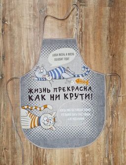 Фартук Кошачьи тайны рогожка хлопок 100% - Лен поволжья фото 2