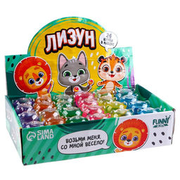 Цена за 24 шт. Лизун - слайм «Кошка», МИКС