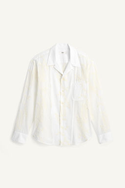 CAMISA RELAXED FIT BORDADOS / Crudo - Zara фото 5
