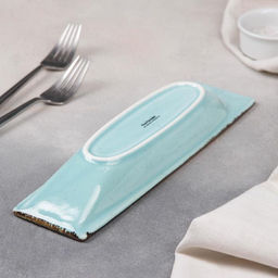 Блюдо керамическое сервировочное «Аквамарин», 26×7,5×3,5 см