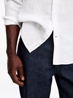 Camisa de lino de corte regular - H&m фото 2