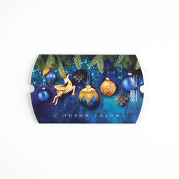 Цена за 5 шт. Коробка сборная фигурная Новогодние шары, 11 8 2 см - Дарите счастье фото 3