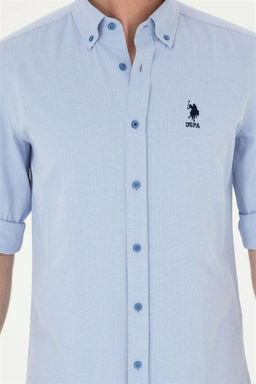 U. S. Polo Assn / Мужская голубая рубашка с длинным рукавом - U.s. polo assn фото 6