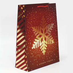 Пакет «Золотая снежинка», 31 х 40 х 11 см