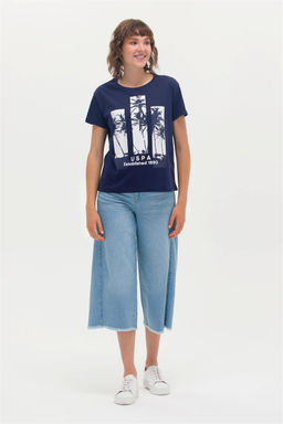 Женская темно-синяя футболка - U.s. polo assn фото 11