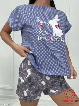 Пижама женская с шортами и футболкой
