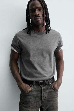 CINTUR?N PIEL EFECTO VINTAGE / Negro