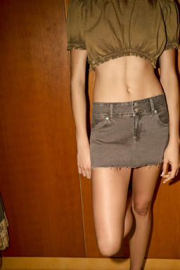 TRF COLOURED DENIM MINI SKIRT - Zara фото 2