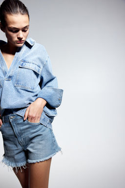 Vaquero corto de talle alto - H&m фото 3