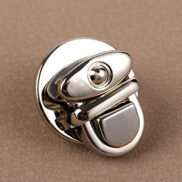 Цена за 5 шт. Застёжка для сумки, 2.5×2.5 см, цвет серебряный