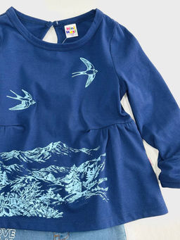 Футболка (лонгслив) UD 2267 синий - Mini maxi фото 2