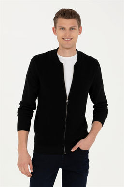 Мужской черный базовый трикотажный кардиган - U.s. polo assn фото 11