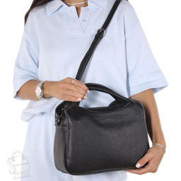 Сумка женская кожаная 6123PE black Polina&Eiterou  в Новосибирске