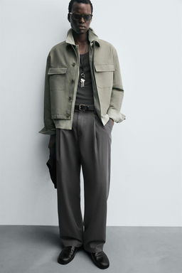 BOXY FIT OVERSHIRT WITH POCKETS - Zara фото 5