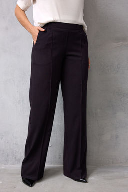 Брюки BegiModa 6079 чёрный баклажан