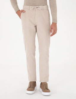 Bej Carrot Fit Kanvas Pantolon - Pierre cardin фото 2