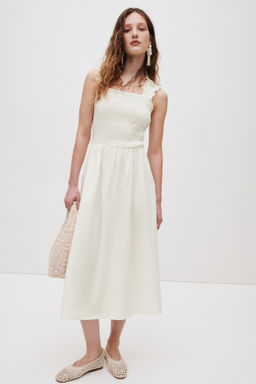 Vestido fruncido en popelina - H&m фото 4