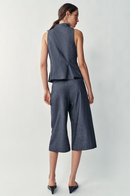 BERMUDA LARGA BOTONES CON LINO / ?ndigo - Zara фото 4