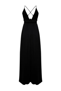 TRENDYOLMILLA Cok Renkli A-Kesim Astarl? Sifon Dokuma Uzun S?k Abiye Elbise TPRSS24AE00058  фото 8