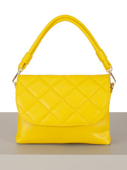 LACCOMA сумка Катрин-Ф826-желтый эко кожа хлопок  фото 3