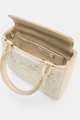 BOLSO R?GIDO BORDADO / Crudo - Zara фото 4