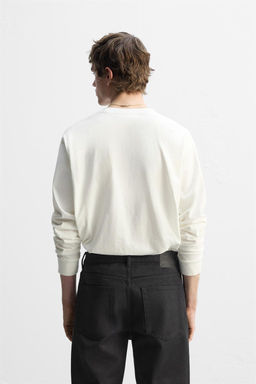 MEDIUM WEIGHT LONG SLEEVE T-SHIRT - Zara фото 3