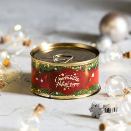 Монпансье в консервной банке Счастливого Нового года! (красная) 95 г. - 8 чудо фото 3