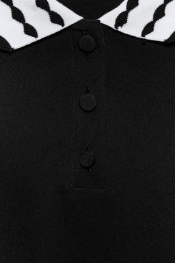 TOP POLO COMBINADO / Negro