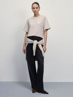 Футболка из хлопка с принтом / Zarina  фото 2