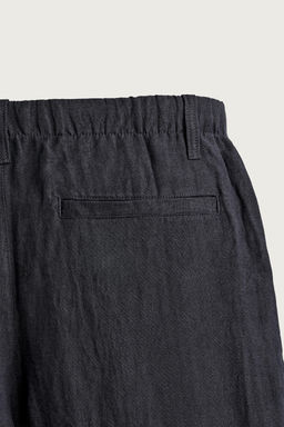 PANTAL?N RELAXED FIT 100% LINO / Marino oscuro - Zara фото 13