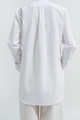 CAMISA POPEL?N PECHERA ZW COLLECTION / Blanco - Zara фото 11