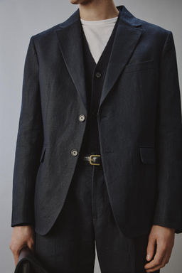 BLAZER TRAJE 100% LINO / Marino - Zara фото 6