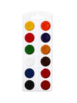 Акварель Calligrata, 12 цветов, без кисти, картон, МИКС