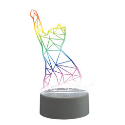 ULI-M501 RGB/3AAA CATTY/WHITE Светильник декоративный с эффектом 3D Кошка, на батарейках 3AAA (не в/к). 1 светодиод. RGB свет. USB кабель в/к. TM Uniel - Volpe фото 2