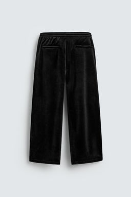 RELAXED FIT VELVET TROUSERS - Zara фото 8